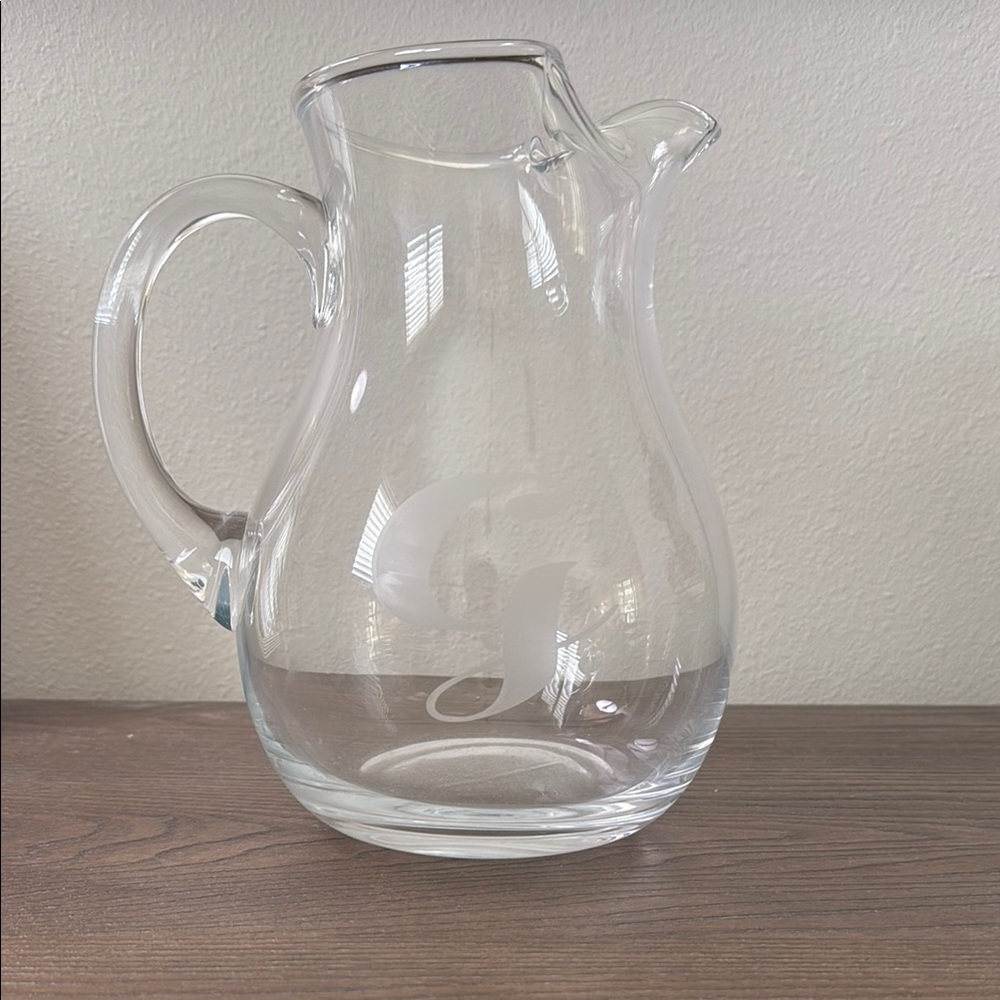 Glass “G” Pitcher